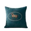 Embroidery Throw Pillow Cover Vintage Horse Pattern Light Luxury Sofa Cushion Waist Cover Simple Decorative Pillowcase