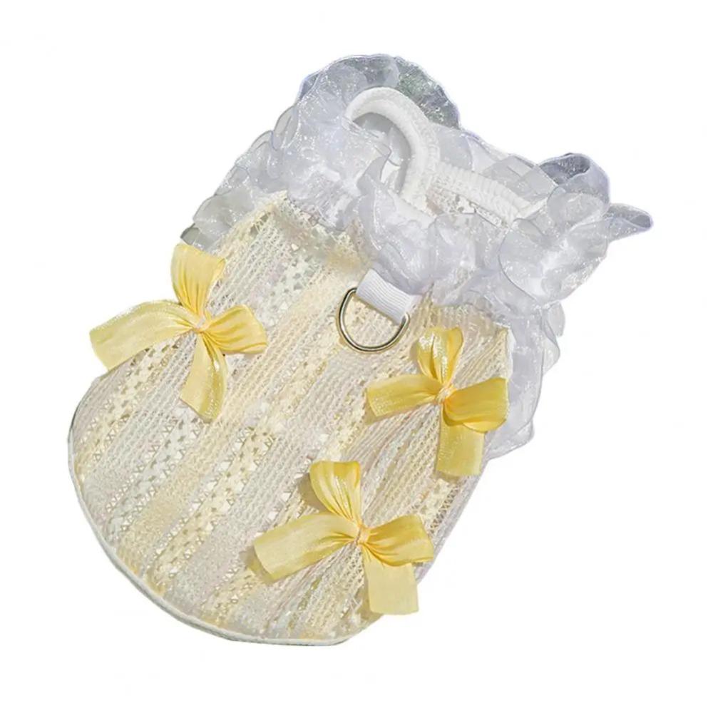 Elegant Pet Vest Shirt Hollow Dog Clothes Comfortable Cat Dress  Autumn
