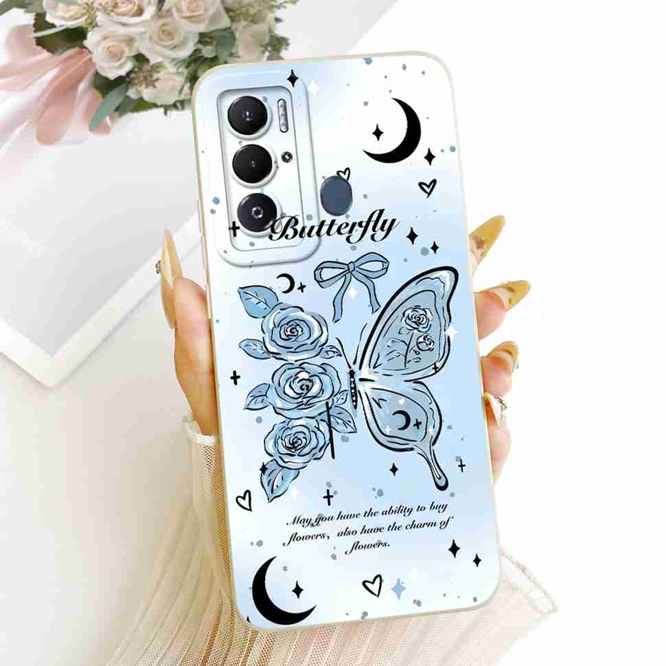 For Tecno Pova Neo Case LE6 LE6h Silicone Luxury Cute Love Rabbit Funny Back Cover For Tecno PovaNeo Phone Case Bumper