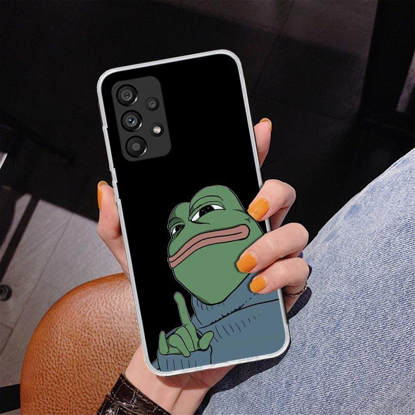 Cute Frogs Party Sad Pepe Phone Case For Samsung Galaxy A17 A16 A15 A14 A13 A57 A56 A55 A54 A53 A37 A36 A35 A34 A33 A26 A25 A24