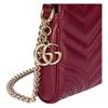 Gucci GG Marmont Logo Double G Zipper Leather Underarm Shoulder Bag Small Women shoulder bag Red 847589-DTDFT-6207