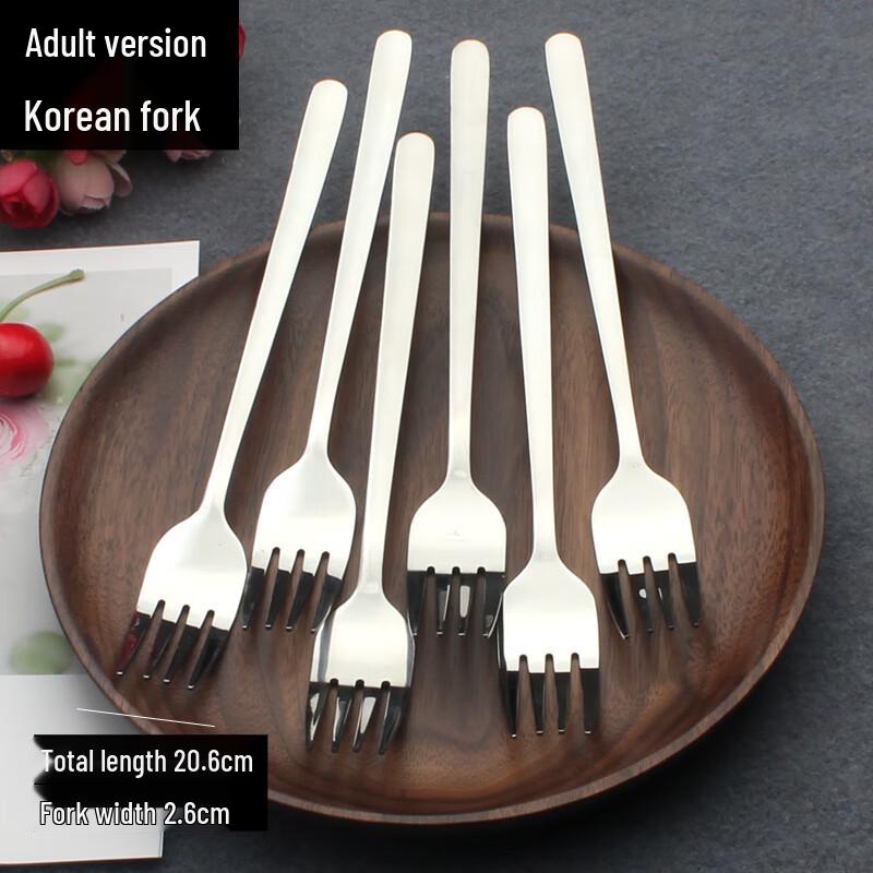 

Ruhan 6-Piece Thickened Stainless Steel Korean Forks Set