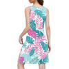 Women's Bohemian Leisure Temperament Seaside V-Neck Slit Print Dress