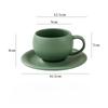 Vintage Egg-shaped Ceramic Coffee Cup And Saucer Set for Home Use - Light Luxury Simple Latte Art Embossed Cappuccino