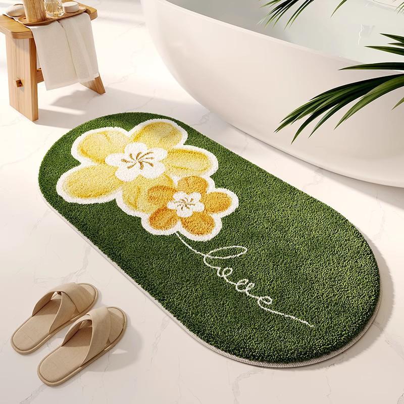 Absorbent Monster Bathroom Floor Mat Bathroom Floor Mat Imitation Cashmere Door Mat Non-slip Mat Household Bedroom Carpet Door Mat
