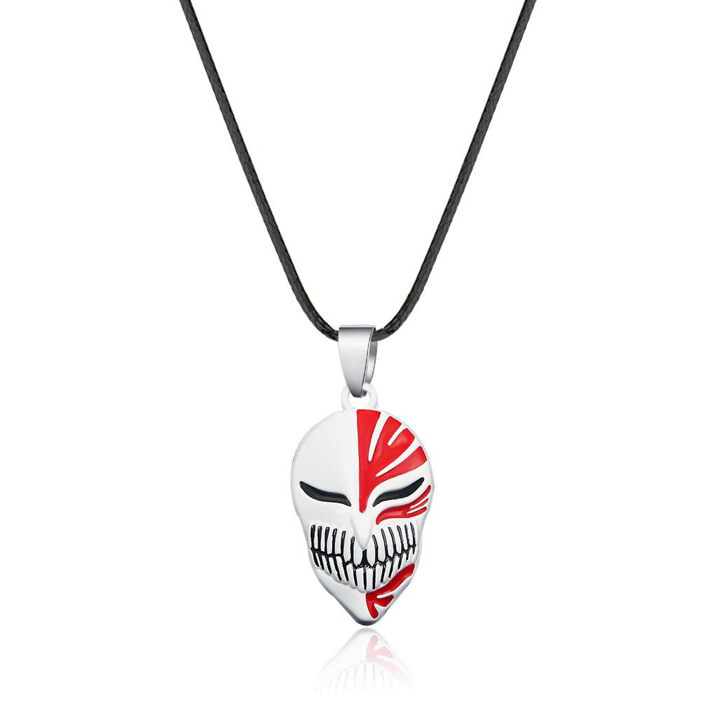 Anime BLEACH Kurosaki Ichigo False Mask Cosplay Necklace Keychain Grimmjow Necklace Cosplay Accessories Man Woman Jewelry Gifts