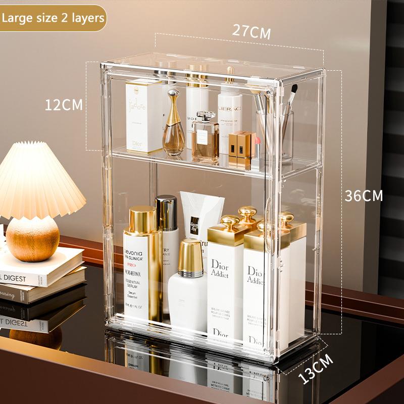 Three Layer Transparent Display Rack Large Capacity Dustproof Handmade Anime Car Model Blind Box Storage Box Jewelry Sorting Box