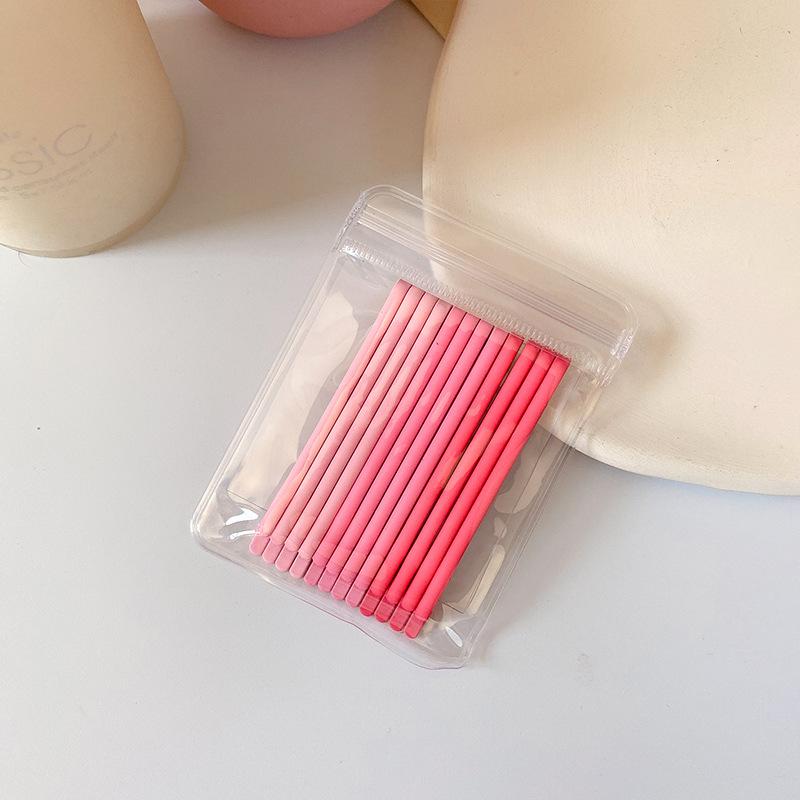 12Pcs/Set Candy Color Hairpins for Women Lady Bobby Pins Invisible Wave Curly Bride Disposable Hairgrip Barrette Hair Clips