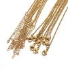 10pcs 45+5cm Gold Color Stainless Steel Link Chains In Bulk Necklaces Fashion Jewelry Adjustable Chains Wholesale Chokers DIY