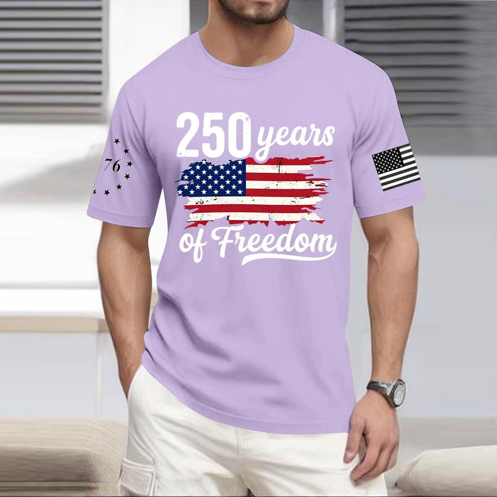 Men's Casual Round Neck Lightweight Short-Sleeve Top