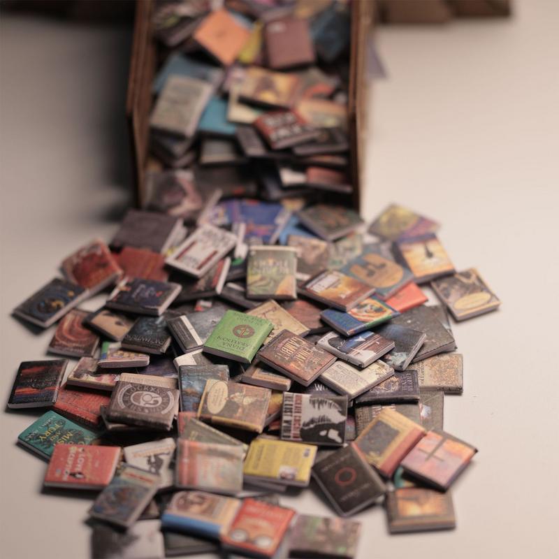 200 Stück Miniaturen Puppenhaus Bücher Angst Bücherregal Zubehör Mini Bücher Zubehör zur Dekoration Puppenhaus Miniatur