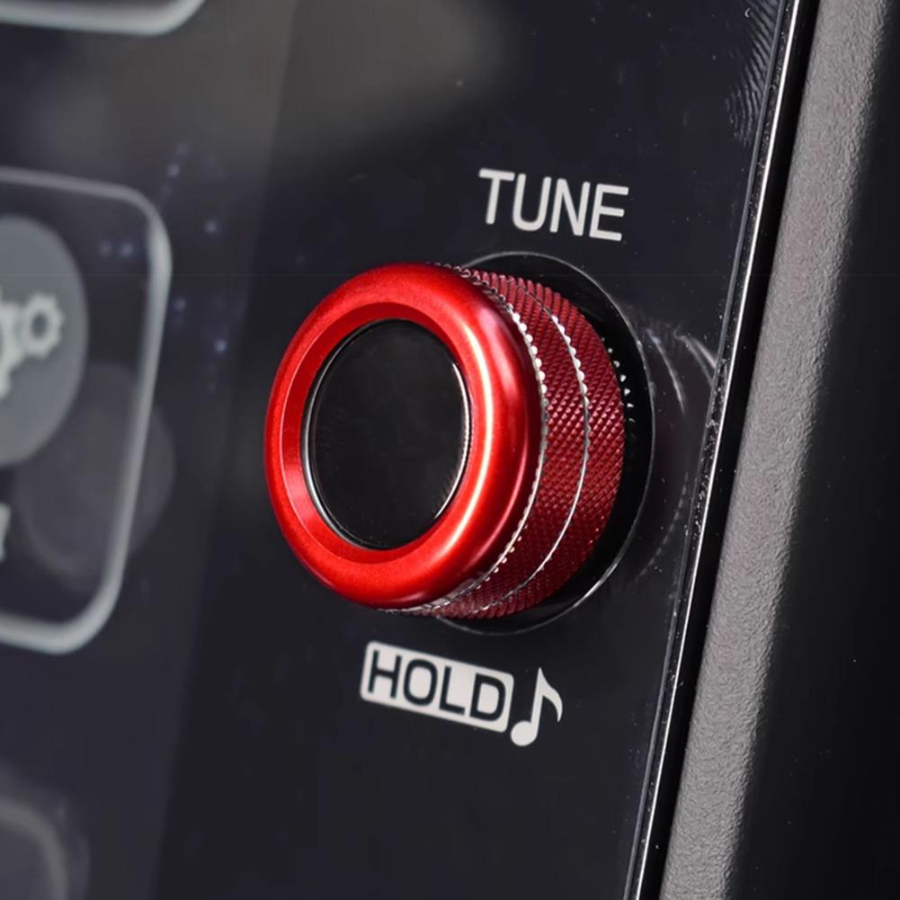 2Pcs Car Rear Mirror Sound Audio Volume Knob Button Circle Cover Trim Interior Ring Decoration For Subaru Crosstrek 2024