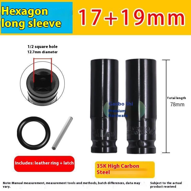 Elektrischer Schraubenschlüssel Verlängerte Sechskantnuss Pneumatische Luftpistole Vertiefte Stecknuss Luftschrauber Autoreparaturwerkzeug