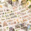 House Scenery Story Series PET Tape: 4 Styles of Decorative DIY Journal Stickers