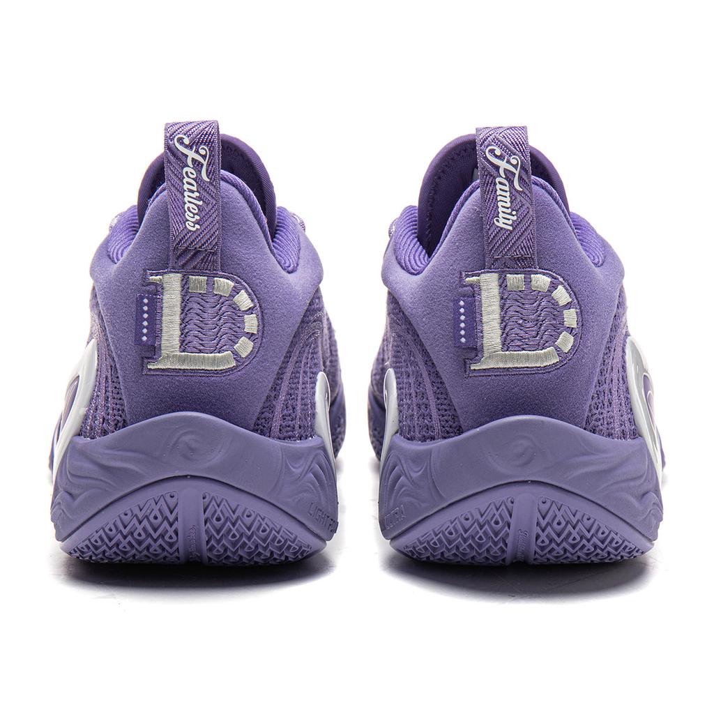 Li Ning DLO1 Dämpfung Rutschfest Abriebfest Rückprall Griff Niedriger Schaft Basketballschuhe Herren Glockenblumenlila ABPV009-8