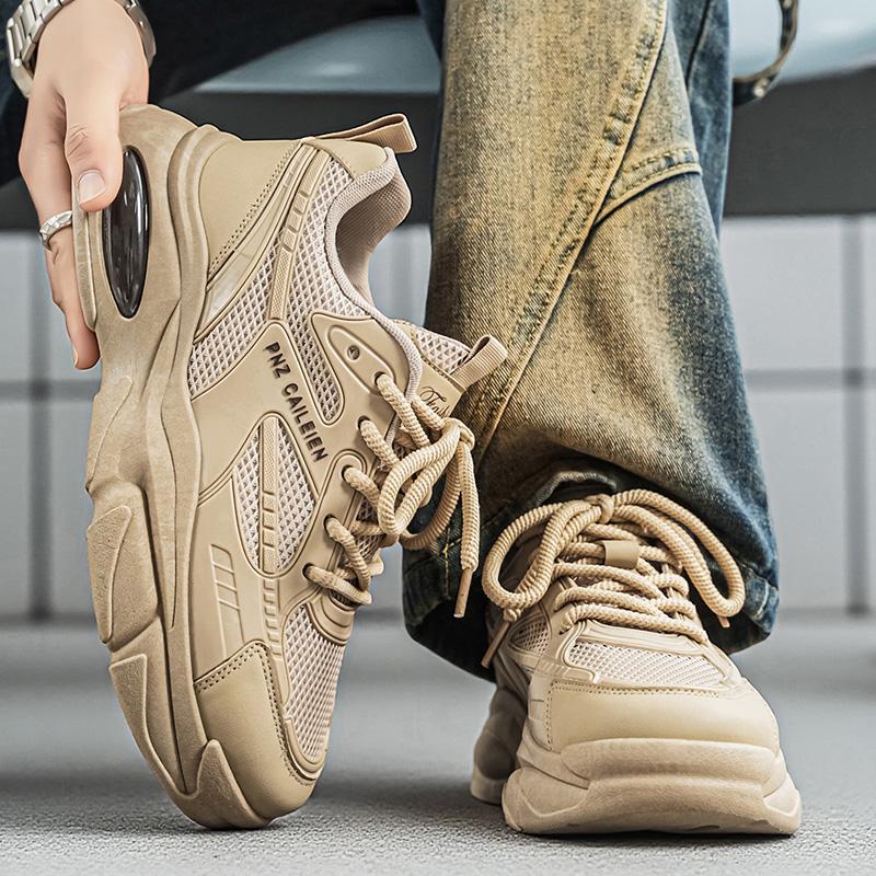 New Arrival Men Thick Sole Casual Shoes Comfort Breathable Fashion All Match Sport Sneakers Male Outdoor Daily Wear Footwear