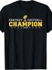 Fantasy Football Champion 2024 Shield Trophy Emblem T-Shirt Plus Size Retro Casual Round Neck Printed T-Shirt Unisex