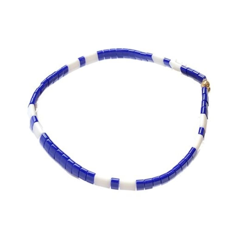 NEUNZEHN ZWEI BLAUE STRIPE PERLEN ARMBAND