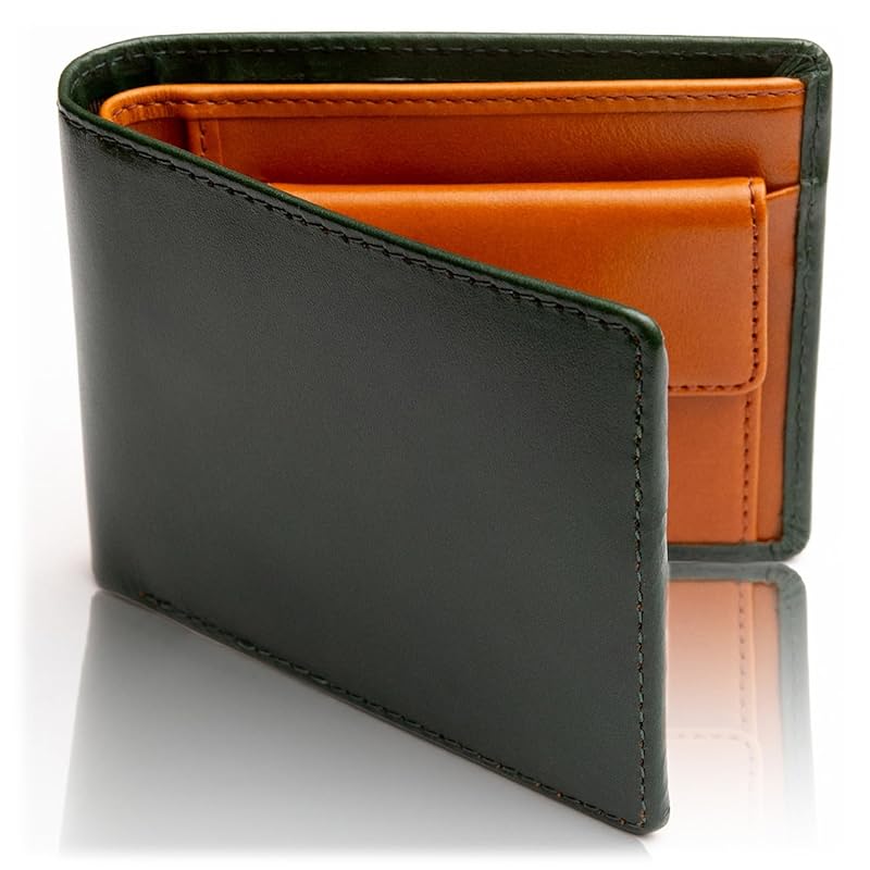 

wallet men s bifold [Italian leather with certificate] bi-fold genuine leather Italy bifold wallet 9 GRN-CML