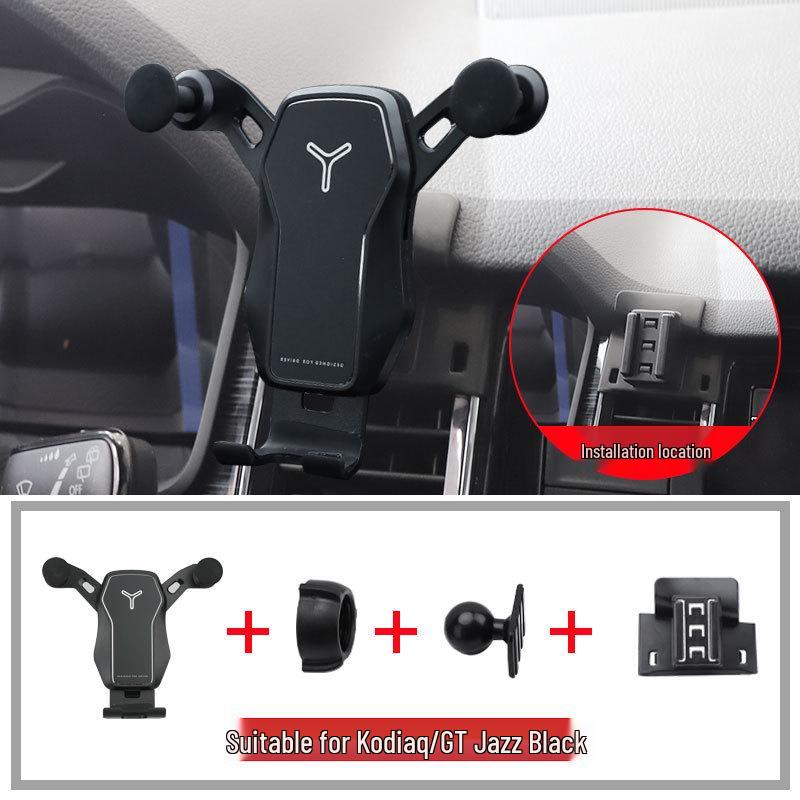 Wireless Charging Phone Holder for 2017-2022 Skoda Kodiaq/GT with Navigation Compatibility