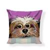 Cartoon Cute Dog Oil Double-Sided Printed Pillow Cover Short Plush Suitable Living Rooms Bedrooms Sofas Throw Cushion Cover