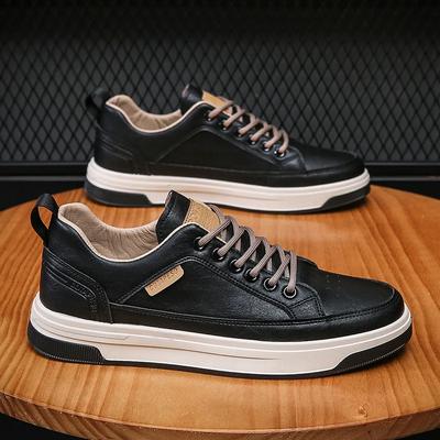 Fashion Fashion Leather Shoes for Men 2024 Autumn Flats Black Footwear Brand White Tenis Masculino Office Work Shoes Zapatos Casuales