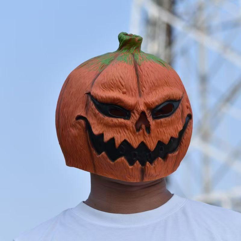 Halloween Latex Full Head Mask for Adults & Kids Pumpkin, Animal, Fox, Panda, Monkey Character Cosplay Costume Accessory
