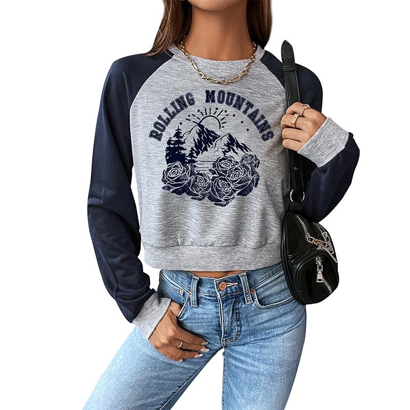 Casual Comfort and Versatility Women's Long-sleeved Letter Print Sweater Female Fall