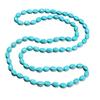 Original Design 47 Inch Hand-Knotted Turquoise Long Necklace, Bohemian Chic Layering Statement Piece, Y2K Revival Ethnic Handmade Jewelry Gift
