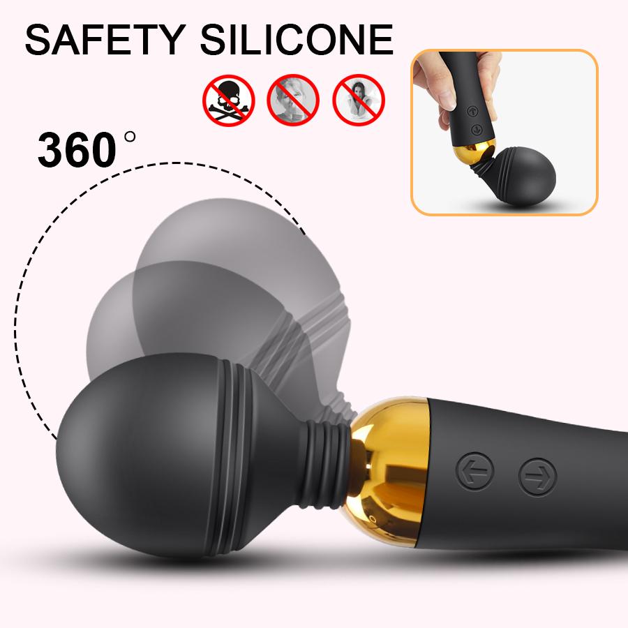 Powerful Magic Wand AV Vibrator G Spot Massage Clitoris Stimulate Vaginal Vibrating 18 Modes Adult Sex Toys for Woman Masturbation