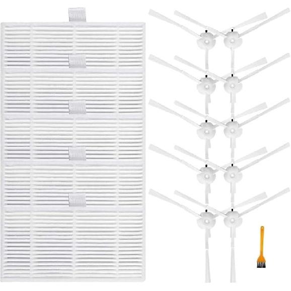 McbeAn Hepa Filter and Side Brush Compatible for Lydsto W2 Mop Cloth Dust Bag Robot Vacuums Spare Part Replacement Garbage Bags Parts Accessories(3)