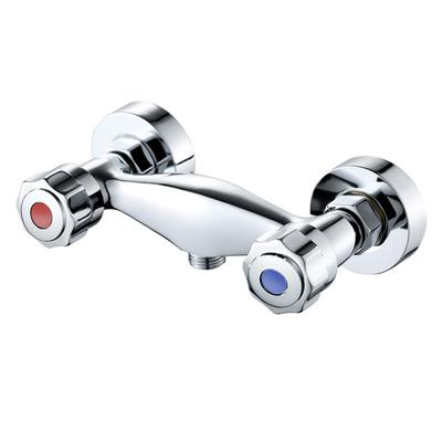 Double Switch Mixing Valve Shower Faucet Hot And Cold Dual Control Wall-Mounted Mixing Valve Bathroom Bathtub Faucet Valve