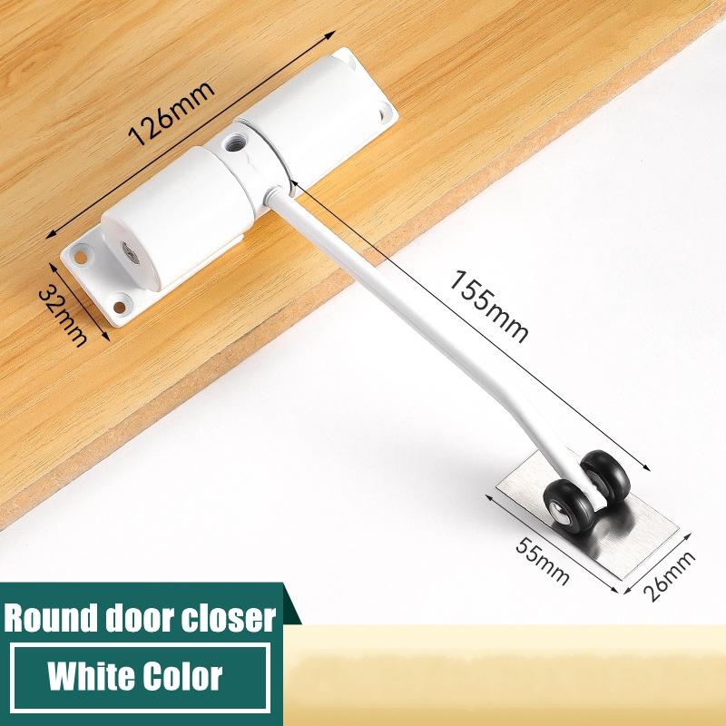 20-40kg Door Lock 180 Degree Automatic Durable Furniture Door Closer Stainless Steel Hardware Adjustable Surface Door Closer
