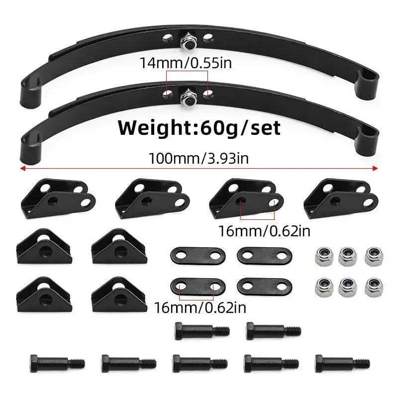 Steel Leaf Spring Suspension Bar Set for 1/14 Tamiya Tractor Truck Trailer Cargo Tow Upgrade Parts