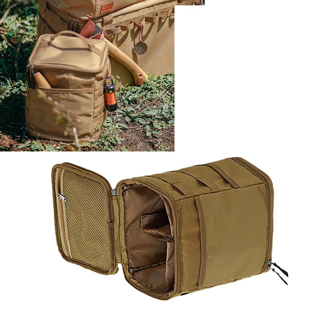 Camping Storage Bag Oxford Cloth Built In Mesh Pocket Portable Handle Large Capacity Outdoor Tote Bag for Picnic