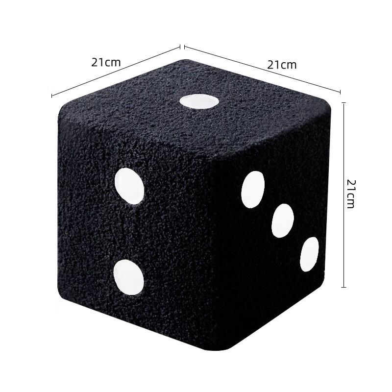 Sherpa Fleece Dice Ottoman