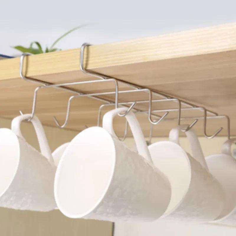 Küche Edelstahlregal Schrank Hängehalter Kaffee Tee Tasse Becher Ablage Abtropfgestell Bequemlichkeitswerkzeuge Zubehör Zubehör