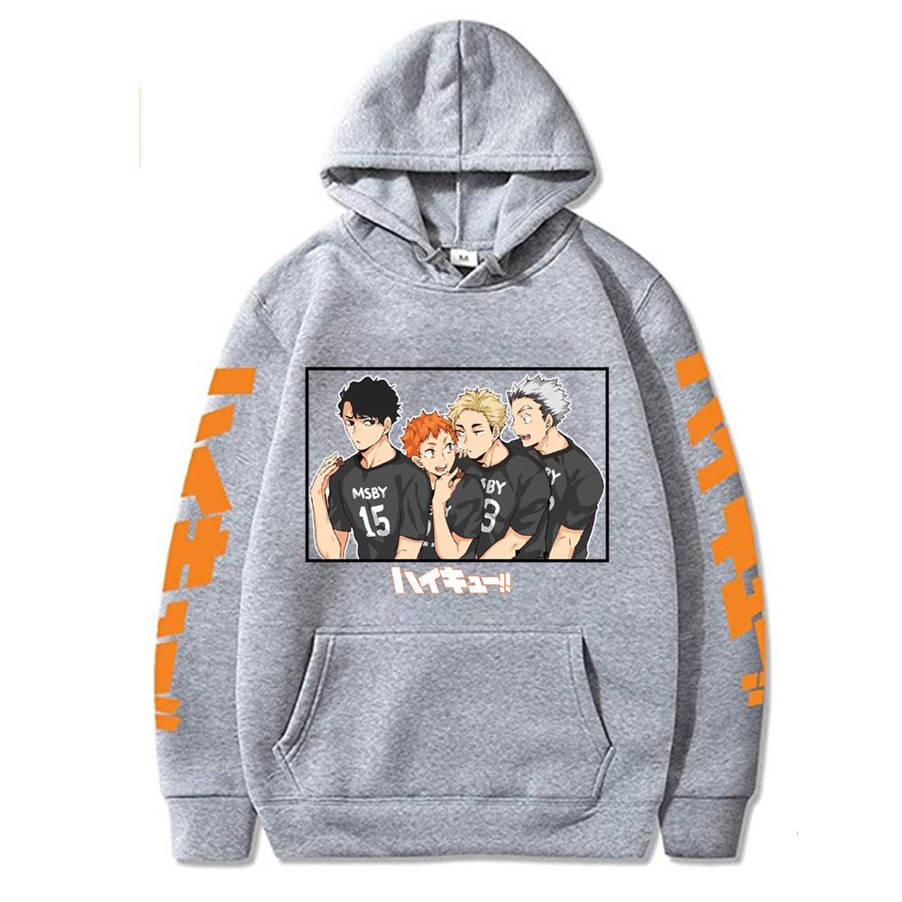 Shoyo Hinata Xudi Anime Grafikasi Harajuku Erkaklar Ayollar Moda Brend Dizayni Pullover Erkaklar Kuz Qish Xudilari