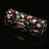 Lipstick Box with Mirror Floral Print Vintage Women Chinese Style Retro Lip Glosses Storage Box for Daily Life