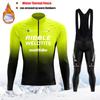 Winter Thermal Fleece Cycling Jersey Set Maillot Ropa Ciclismo Keep Warm MTB Bike Wear Bicycle Clothing Blue Cycling Set