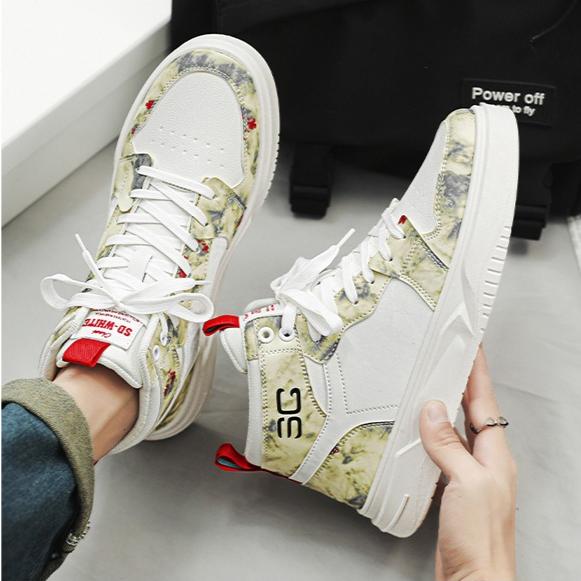 Fashion Shoes for Men High-top High-quality Platform Board Shoes Big Head Leather Sneaker Outdoor Leisure Men's Shoes Zapatillas Hombre