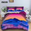 Wave Duvet Cover Set for Kids Teens Adult King Size Abstract Blue Ocean Comforter Cover Waves Sailing Moon Polyester Bedding Set