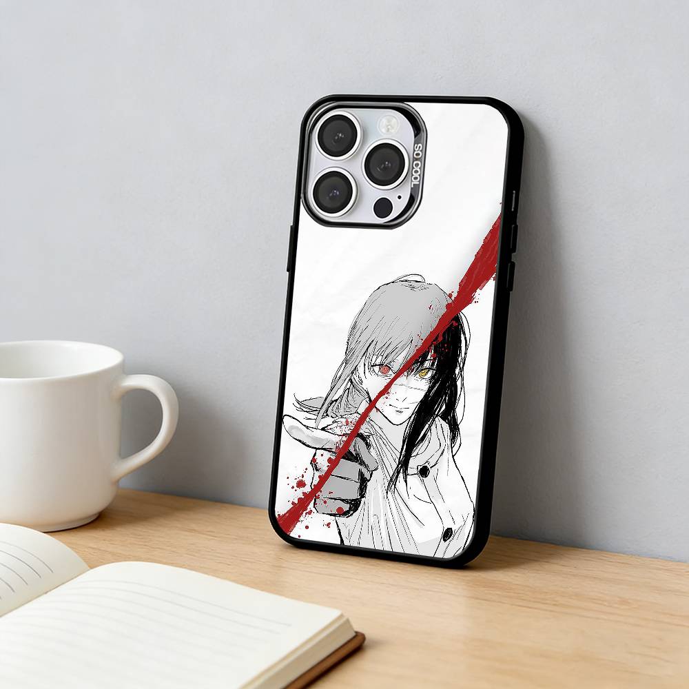 

Чехол для телефона Anime C-Chainsaw M-Man Mitaka Asa для iPhone 17,16,15,14,13,12,11 Plus,Pro Max,XS,Цветной Серебряный Внутренний Чехол iPhone14Pro