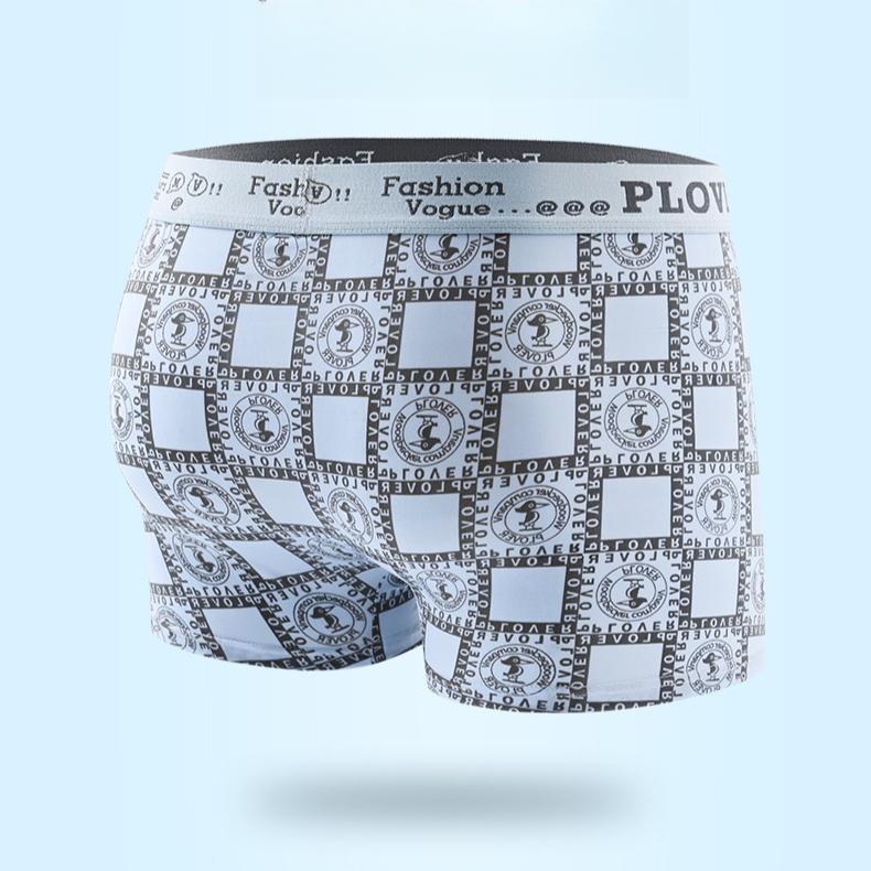 4pcs Men's Ice Silk Underwear Men's Boxer Shorts Summer Shorts Plus Size Underwear Boxer Brief