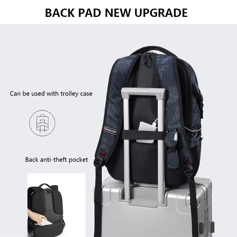 New Waterproof Man Backpack Fit 17Inch Laptop Usb Charging Backpack Women Oxford Travel Male Bag Vintage School Bag Mochila
