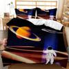 Spaceship Duvet Cover Set Spaceship Travel Through The Galaxy Space Bedding Set Pillowcase Queen King Size Polyester Qulit Cover