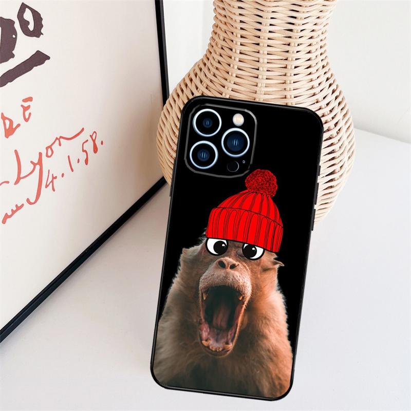 

Monkey Sipping Capri Meme Phone Case For iPhone 17 Pro Max 16 15 11 12 13 14 Pro Max mini 15 16 Plus 16e 17 Air Cover iPhone 14