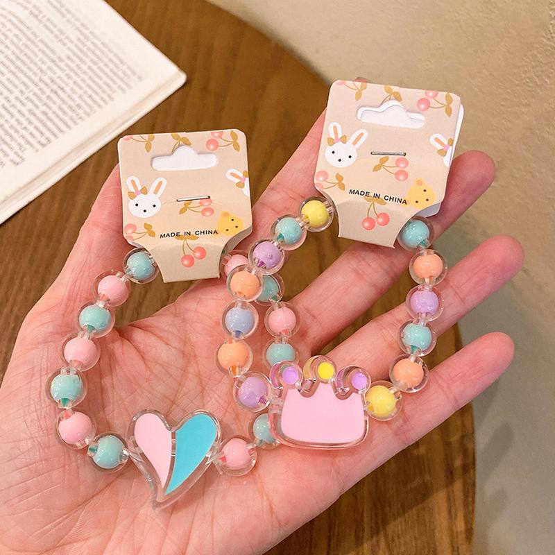 Cartoon Children'S Bracelet Jelly Color Beaded Bracelet Cute Girls Bracelet Student Jewelry Bracelet Jewelry