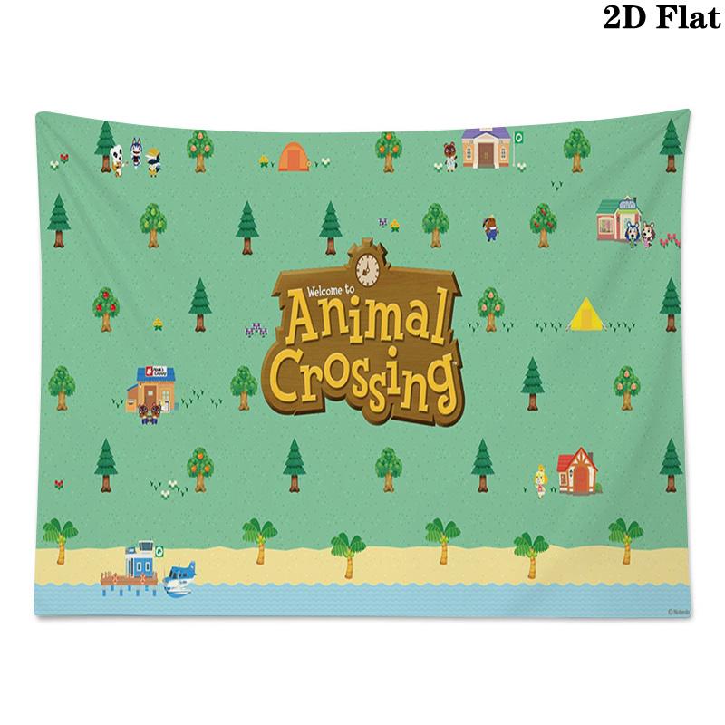 Animal Crossing Anime Wall Tapestry Aesthetic Wall Hanging Printed Fabric Blanket Decorative Tapestries for Bedroom Living Room Home Decor