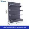 Multifunctional Gray Display Rack for Convenience Stores – Single/Double-Sided Snack Storage Shelf